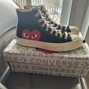 converse red heart high tops
